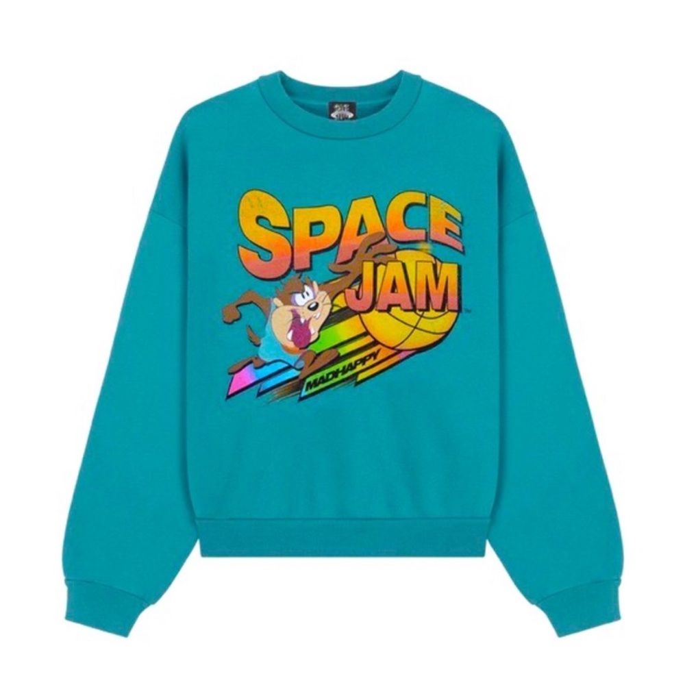 MadHappy x SpaceJam Collab Crewneck Teal Turquoise Sweatshirt